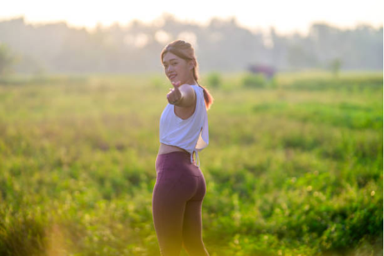 Create a "portable energy field" with yoga pants